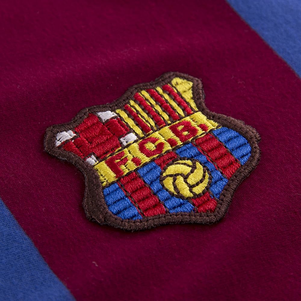 Copa - Camiseta de Fútbol - Hombre - FC Barcelona 1980/81 - Azul/Rojo - 100% algodón