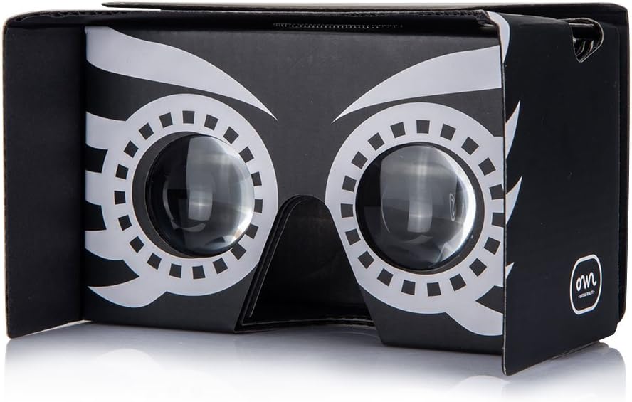 Owl Cardboard v2 VR Kit with Strap for Smartphones - Black
