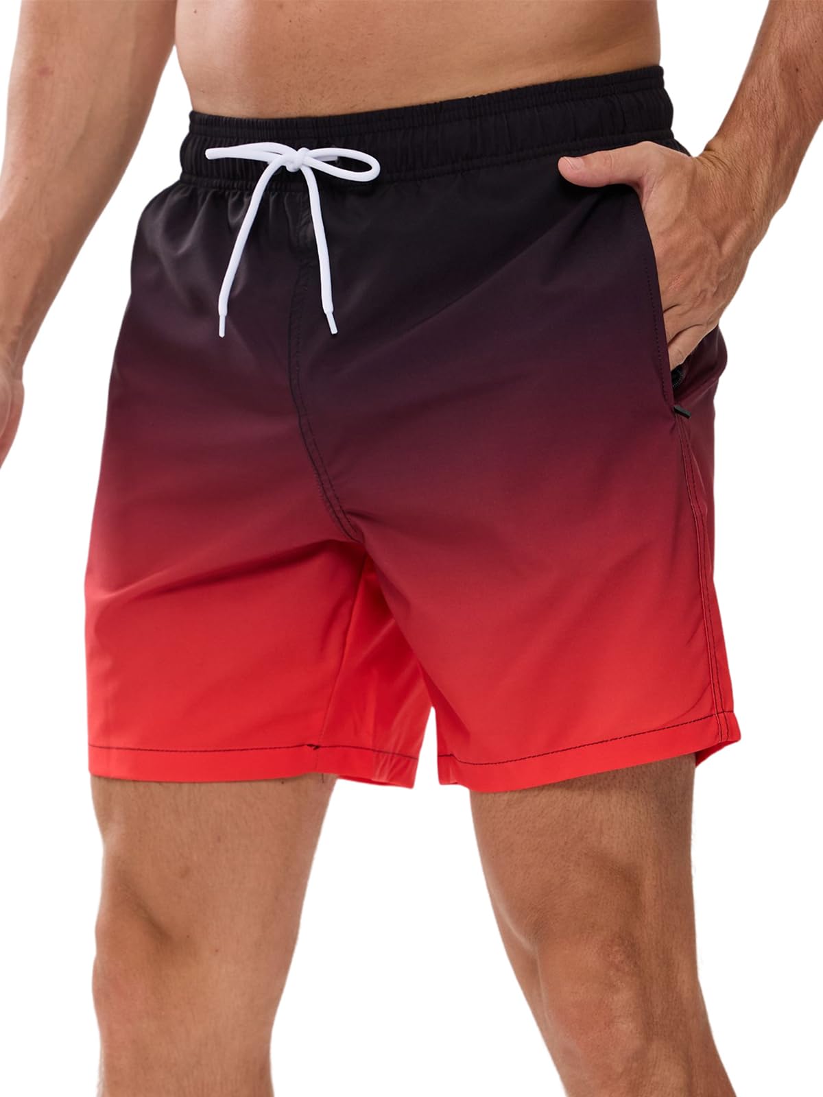 Decorie Bañador Hombre Secado Rápido Traje de Baño Hombre Bañador Corto con Forro de Malla y Bolsillos