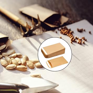 50pcs Brown Seed Envelopes, Mini Kraft Bags for Seeds, Coins, Small Parts, Cash, Money, Beads