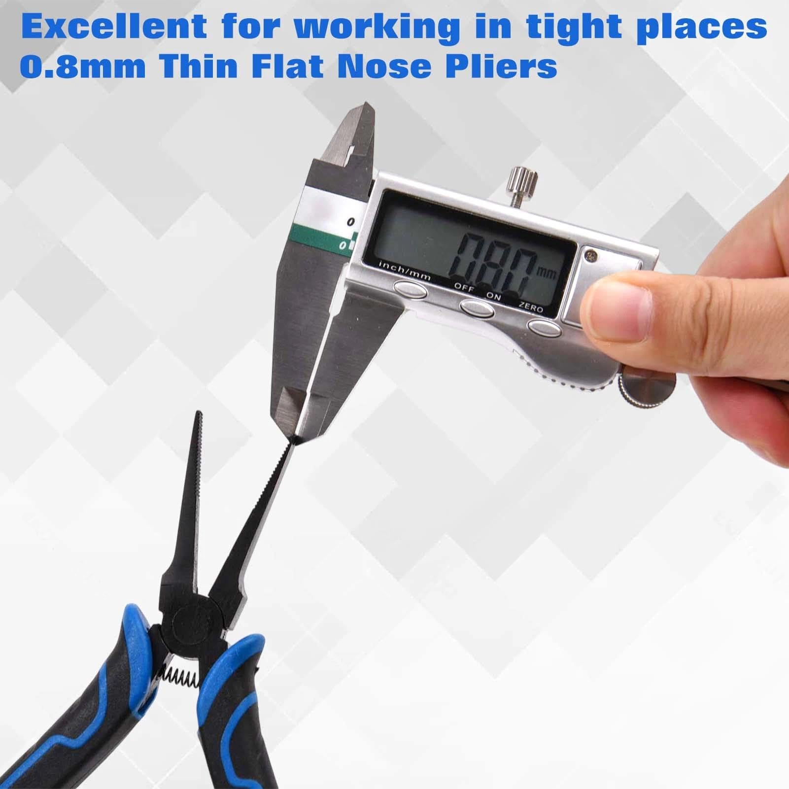 SPEEDWOX 5 Inch Thin Flat Nose Pliers for Jewelry Making & PCB Repair - Image 3