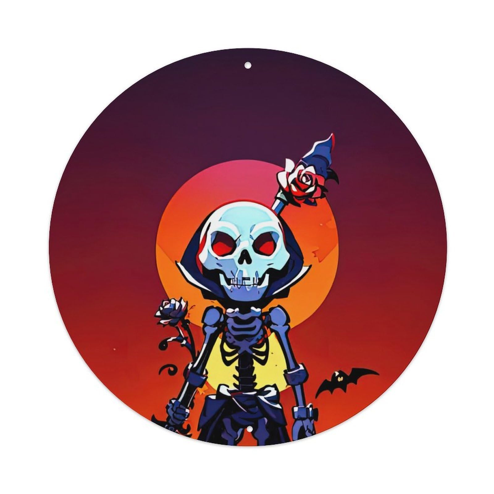 Halloween Pumpkin Poster Gothic Skull Roses Metal Tin Sign