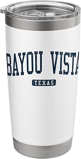 Bayou Vista Texas TX College University Style Blue Stainless Steel Insulated Tumbler