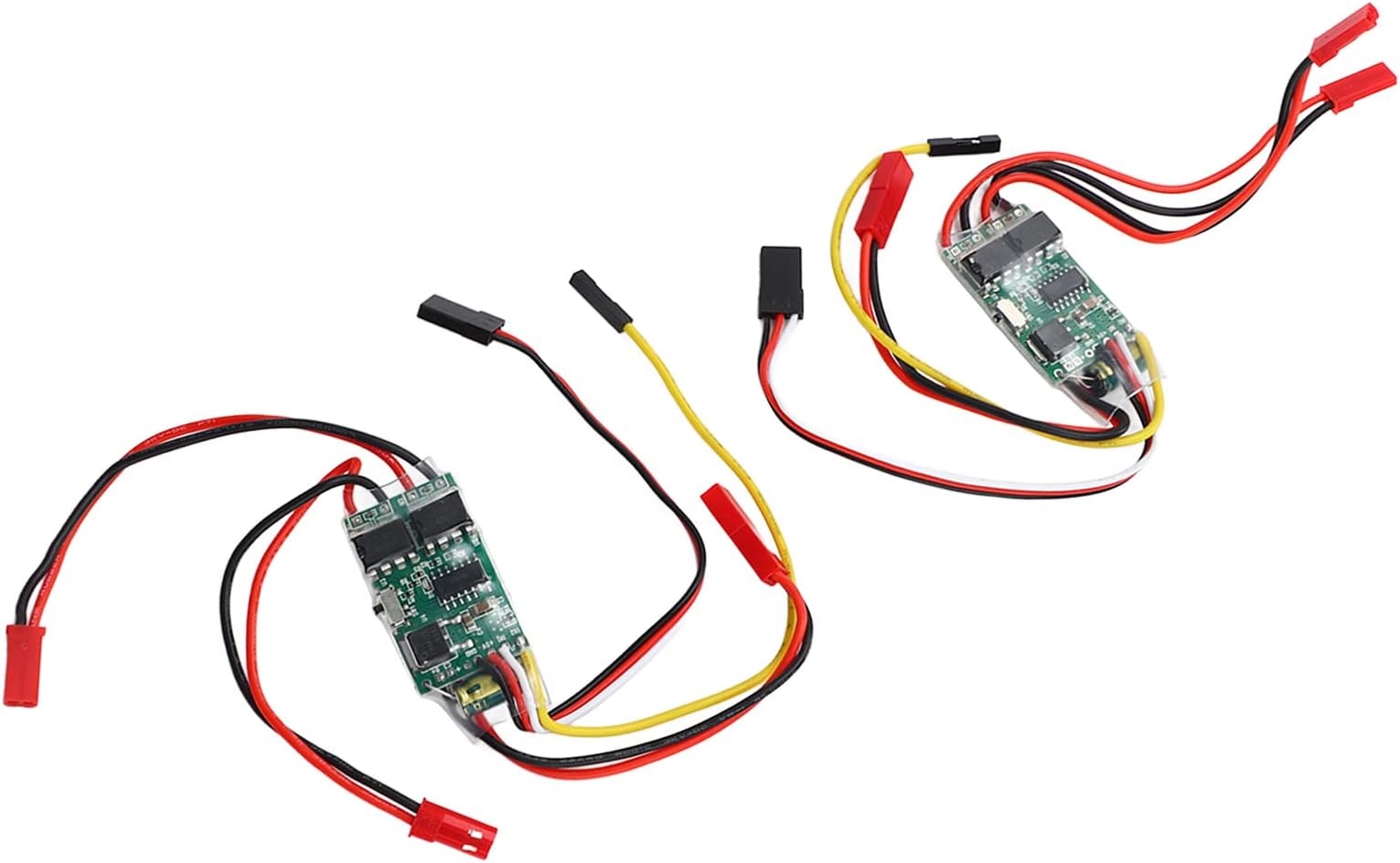 RC Brushed ESC, Dual Way Bidirectional Speed Controller for RC Model Boats, 2Pcs Brushed Motor Controller for Hobbyists Racing and Fishing Scenarios
