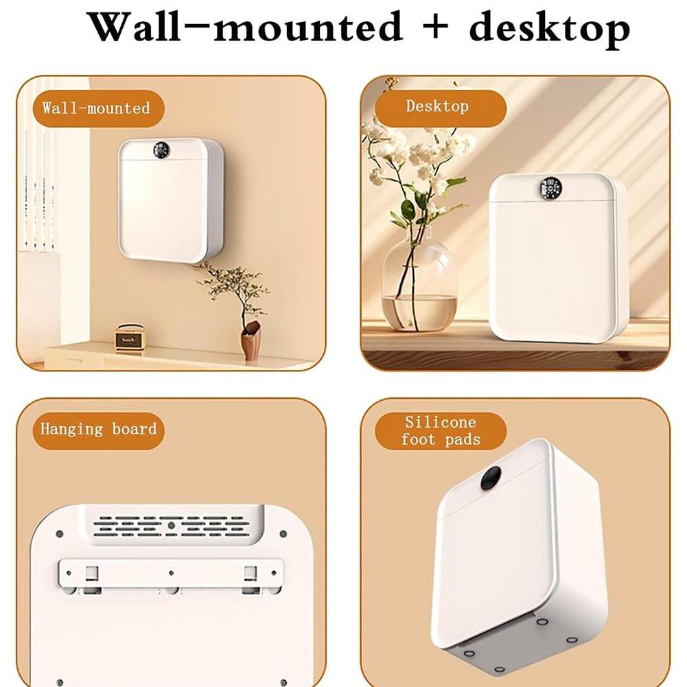 Mini Secadora Automática De Pared, Secadora Pequeña, Secado De Aire Caliente De 70°, Circulación De Aire Caliente Tridimensional De 360°, para Apartamento, Viajes, Dormitorio, Caravana, Ropa