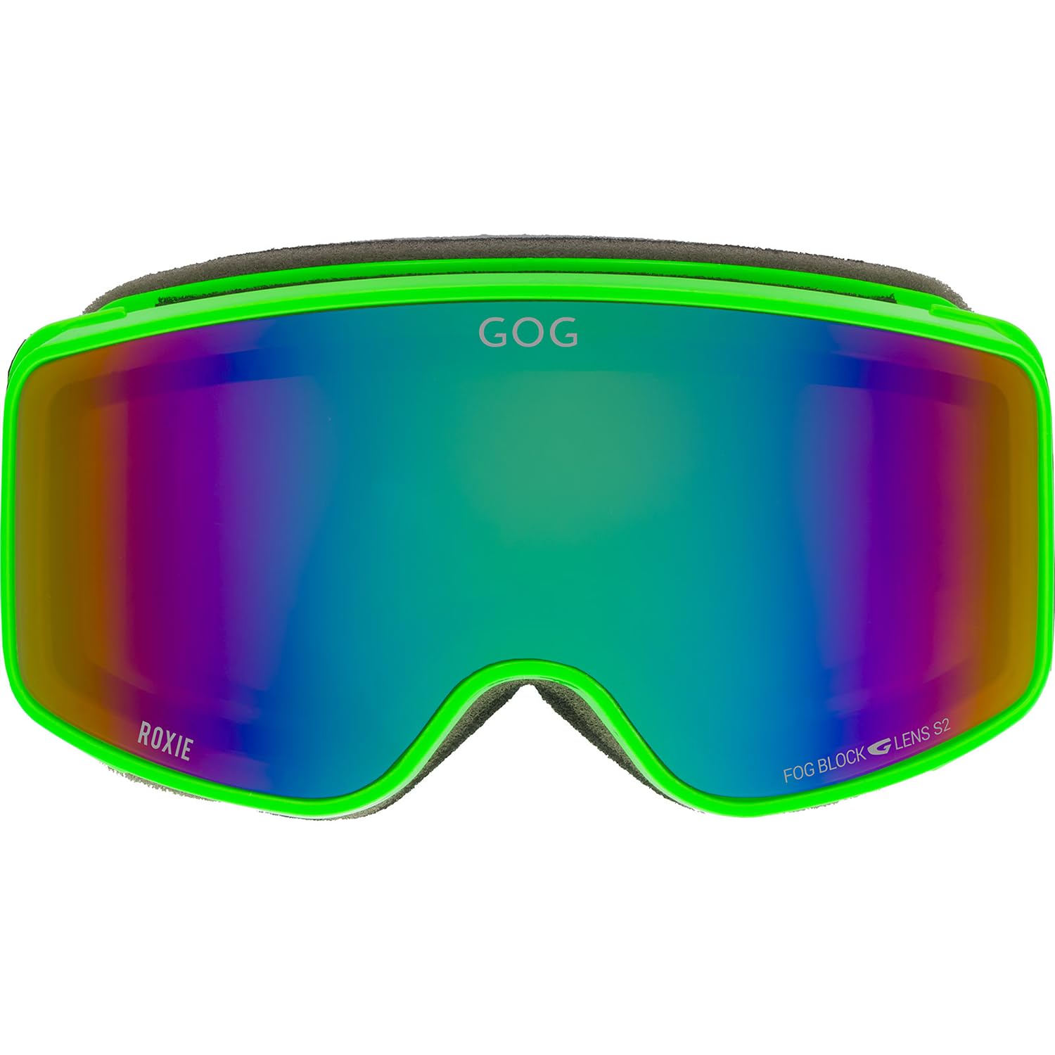 GOG Roxie H970-1 Lunettes de ski pour enfant avec protection UV400, anti-buée et miroir, double lentille en polycarbonate, cadre en TPU flexible - Vert
