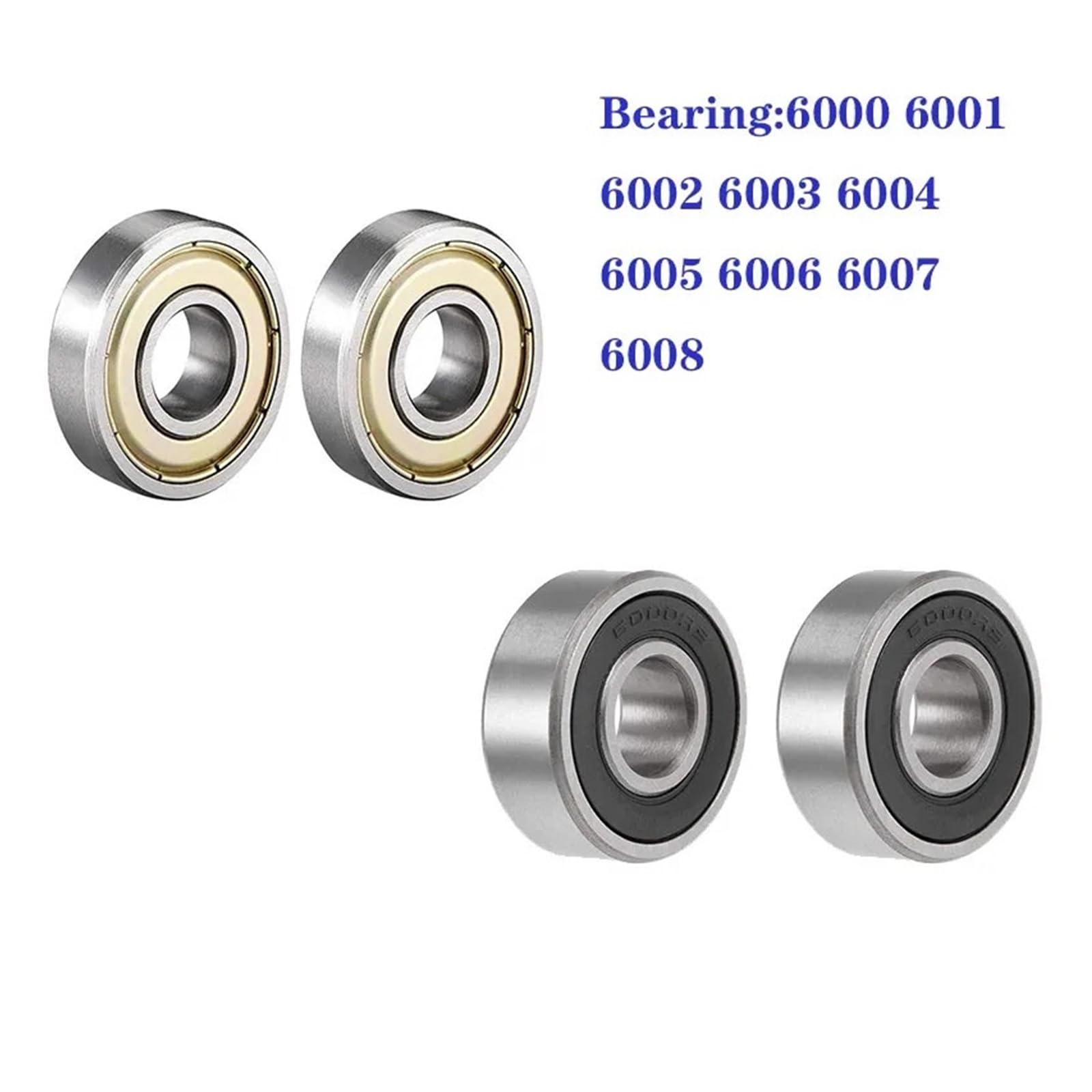 2 Pieces of Bearings 6000 6001 6002 6003 6004 6005 6006 6007 6008 Rs 2rs Zz 2z deep Groove Ball Bearings(RS 2RS,ABEC-5_6001-12X28X8MM)