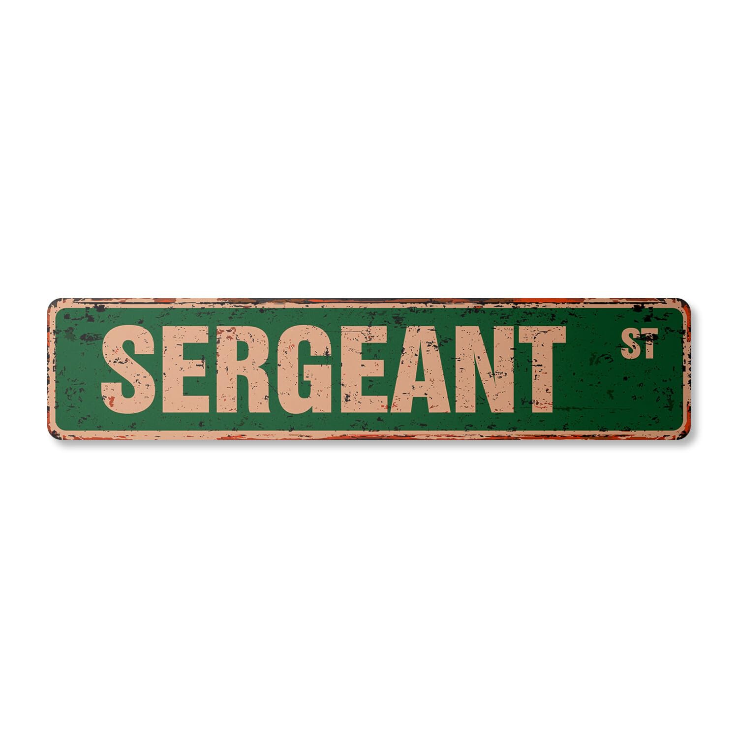 SERGEANT Vintage Street Sign Metal Plastic US Marine Army military soldier