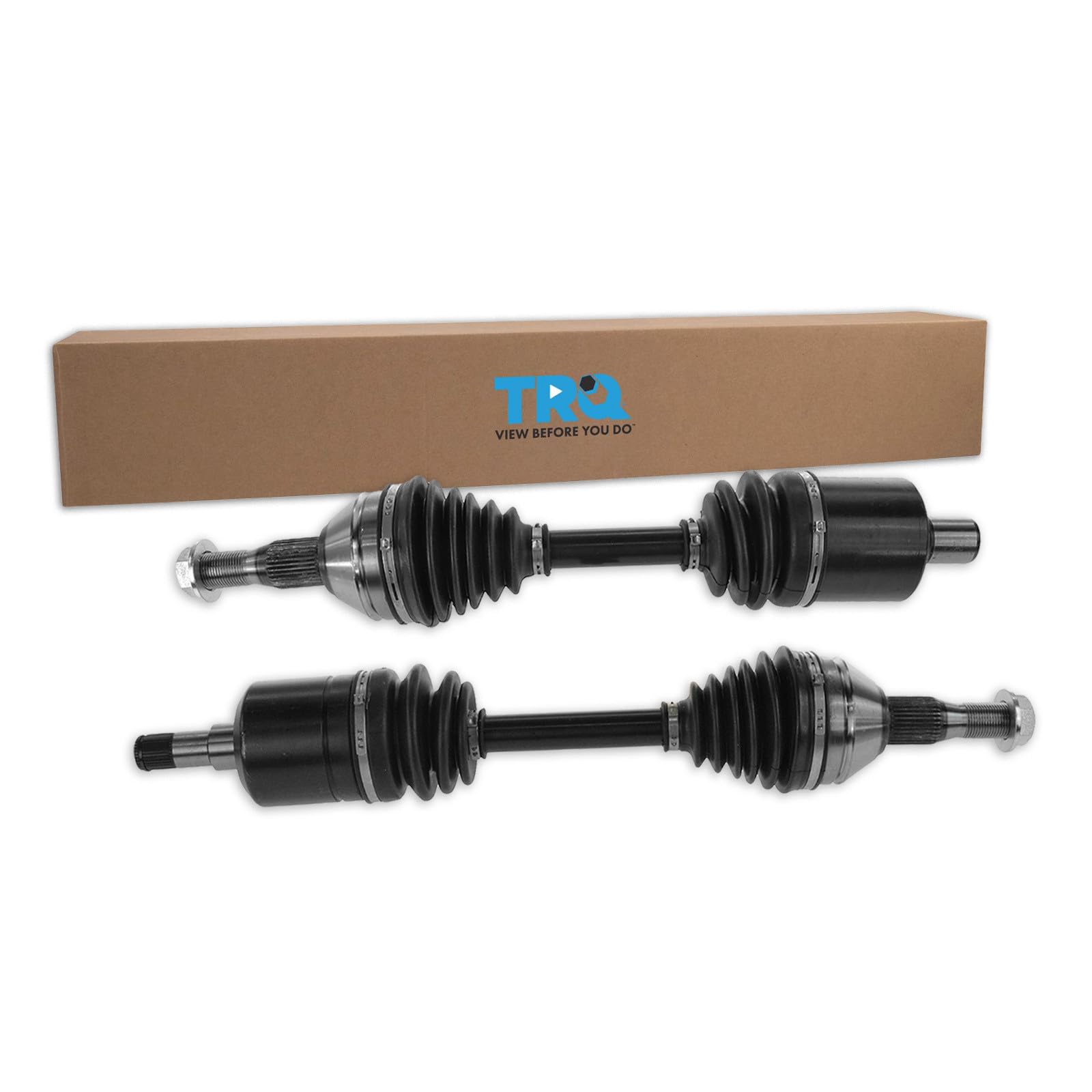 TRQ Front Driver and Passenger Side CV Axle Assembly Set 2 Piece Compatible with 00-03 Chevrolet Impala 10-11 Impala 00-03 Monte Carlo 05-08 Pontiac Grand Prix Base Model 05-07 Buick LaCrosse