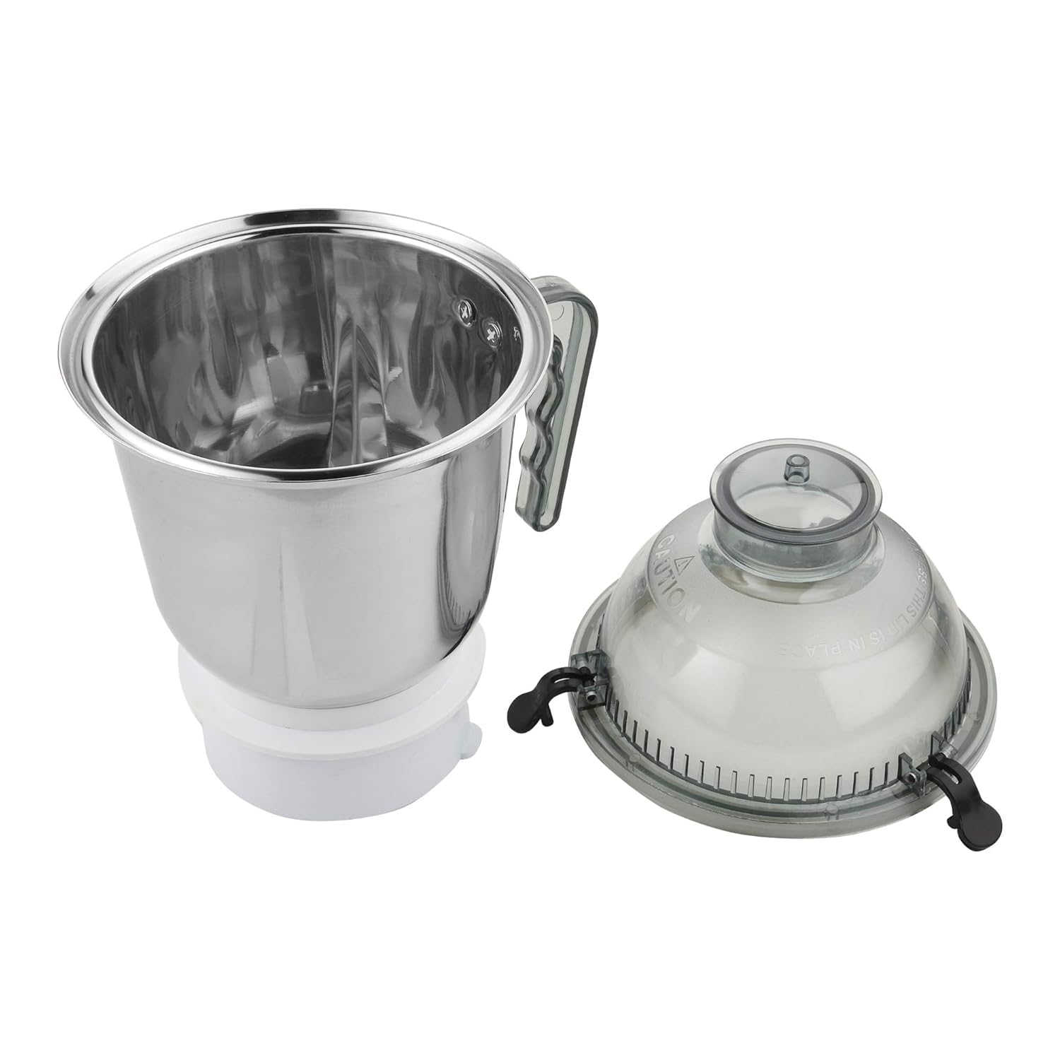 Stainless Steel Dome Jar compatible with Sujata Mixer Grinder | Transparent Dome Lid, Locking Clips, Ergonomic Handle, Blade Assembly Included, Sturdy Base Coupling-image-18