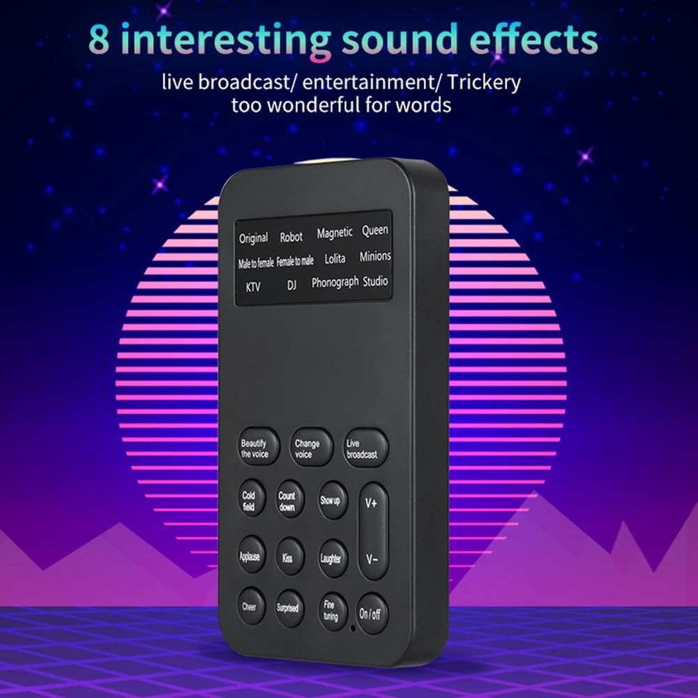 S9 Voice Changer 12 Modulateur de Voix avec Fonctions de Changement de Voix Réglables pour Téléphone, Ordinateur, Carte Son et Un Outil de Micro, Travail Soigné et