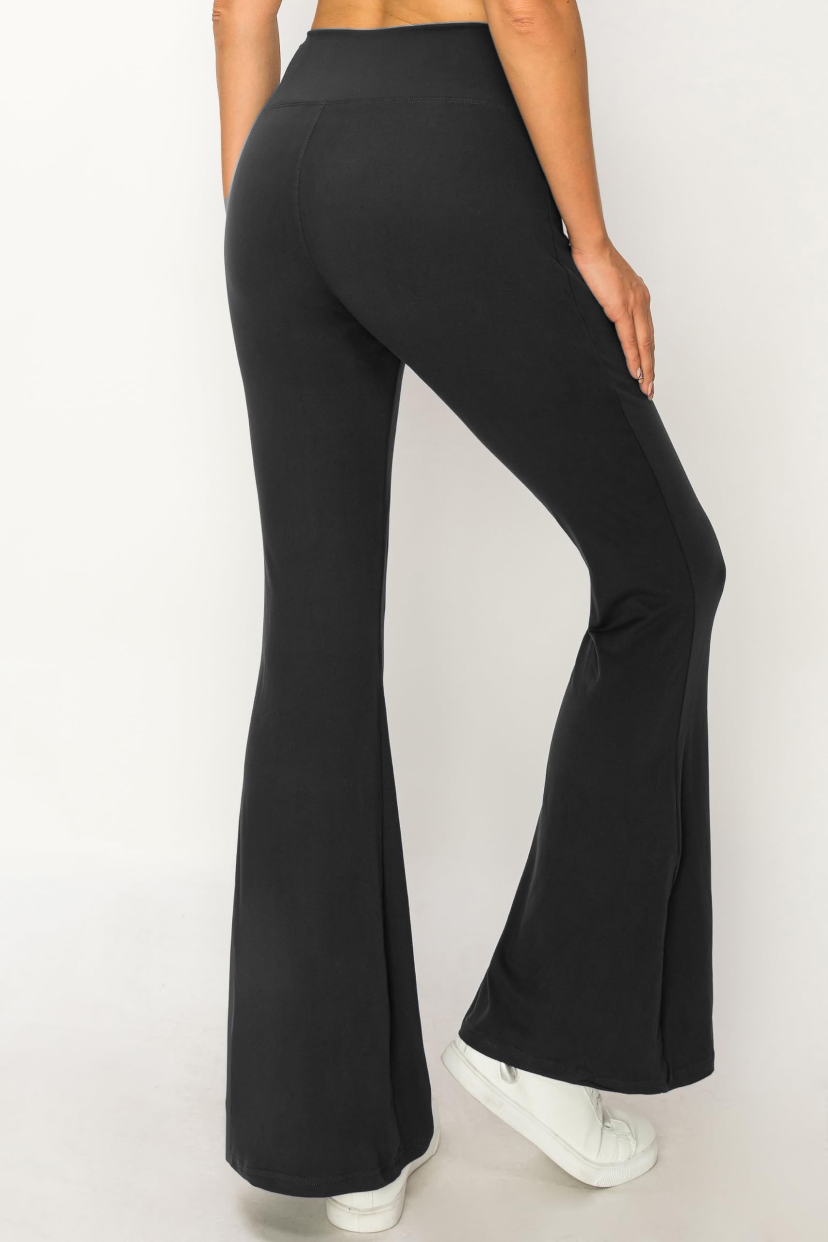 ALWAYS Pantalones Palazzo para mujer, pantalones casuales de pierna ancha y holgados, Cfnf128 Negro, X-Large