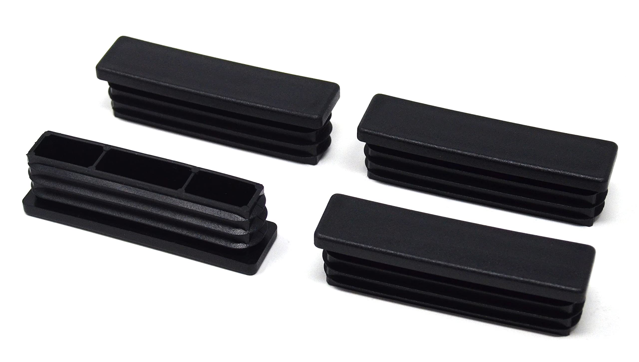 Bouchons Tube Carré Bouchons à Lamelles Pour Tube Carré 25x25 Mm - Lot De 12 - Noir - Protection Meubles Et Métaux Bouchons Lamelles Pour Chaises Tables