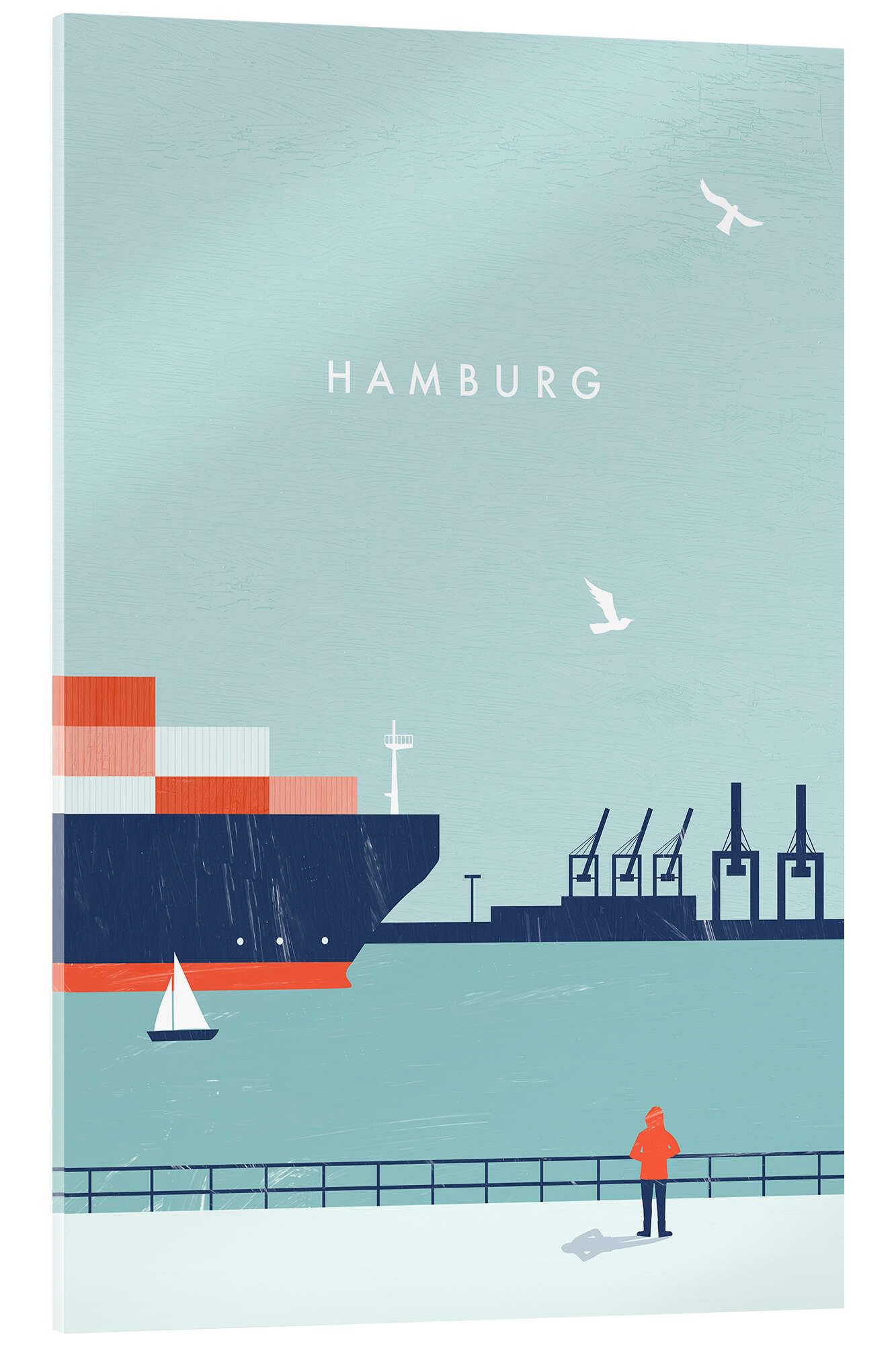 Posterlounge Hamburg Tableau en verre acrylique