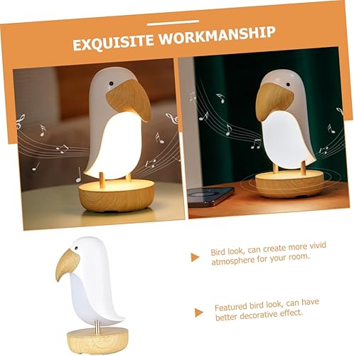 Miniatura 8 de Veemoon 3pcs Wooden Bird Table Lamp Seagull Bedside Lamp Kids Night Lamp Christmas Table Lamp Dorm Desktop Night Light Birthday Xmas Bird Lamp
