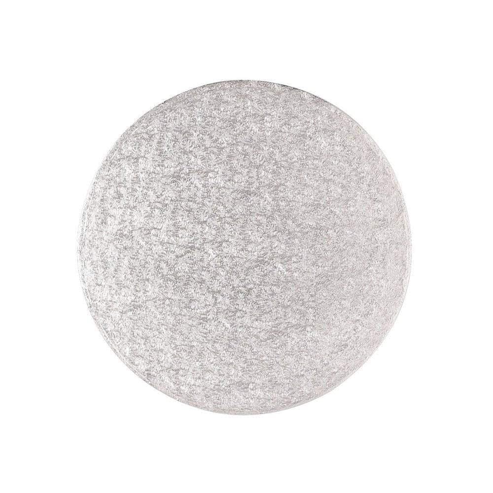 LarryRoo Culpitt 15'' (381mm) Cake Board Round Silver FernSingle Rwd15F