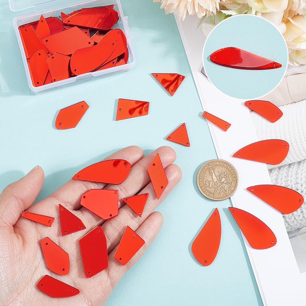 Specchi Strass PH PandaHall - 180 Pezzi 10 Forme, Cucire Su Abiti E Accessori, Decorazioni Festa - Foto 3