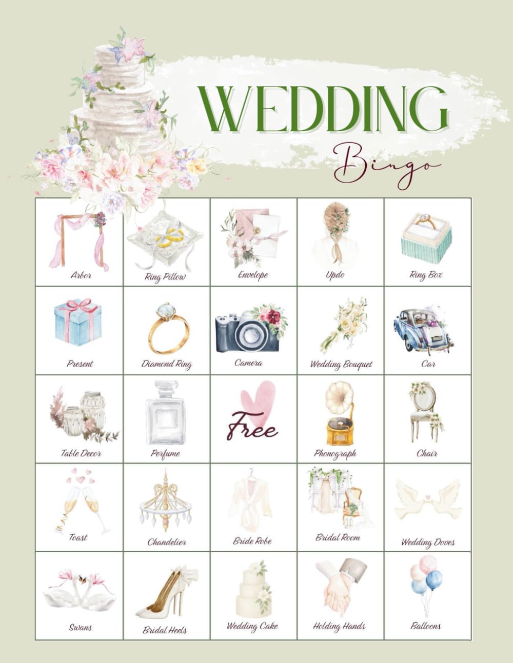 Wedding Bingo: Game for wedding party | Bachelorette party games activity, Bridal Shower event