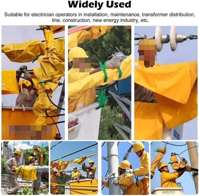 Rectangular Electrical Safety Blanket,Insulating Mat for Hv Line Worker,400/1000V Voltage Resistance EVA Resin High Voltage Protection Cover, with Clamp(0.4KV - 100x150cm(39.4x59in))