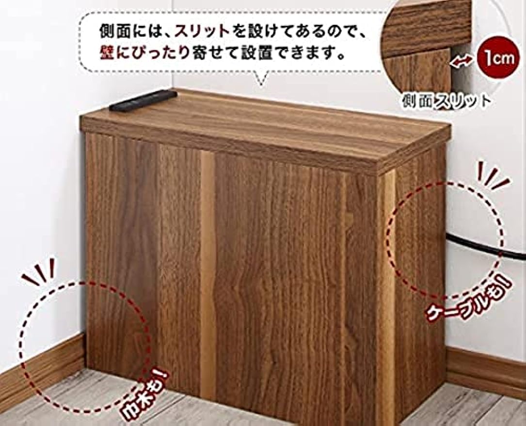 まとめて★木製収納ボックスサイドテーブル、ピッチャー、バケツ＆カゴ、タオル Amazon｜サイドテーブル ケーブル 収納 まとめる ナイトテーブル