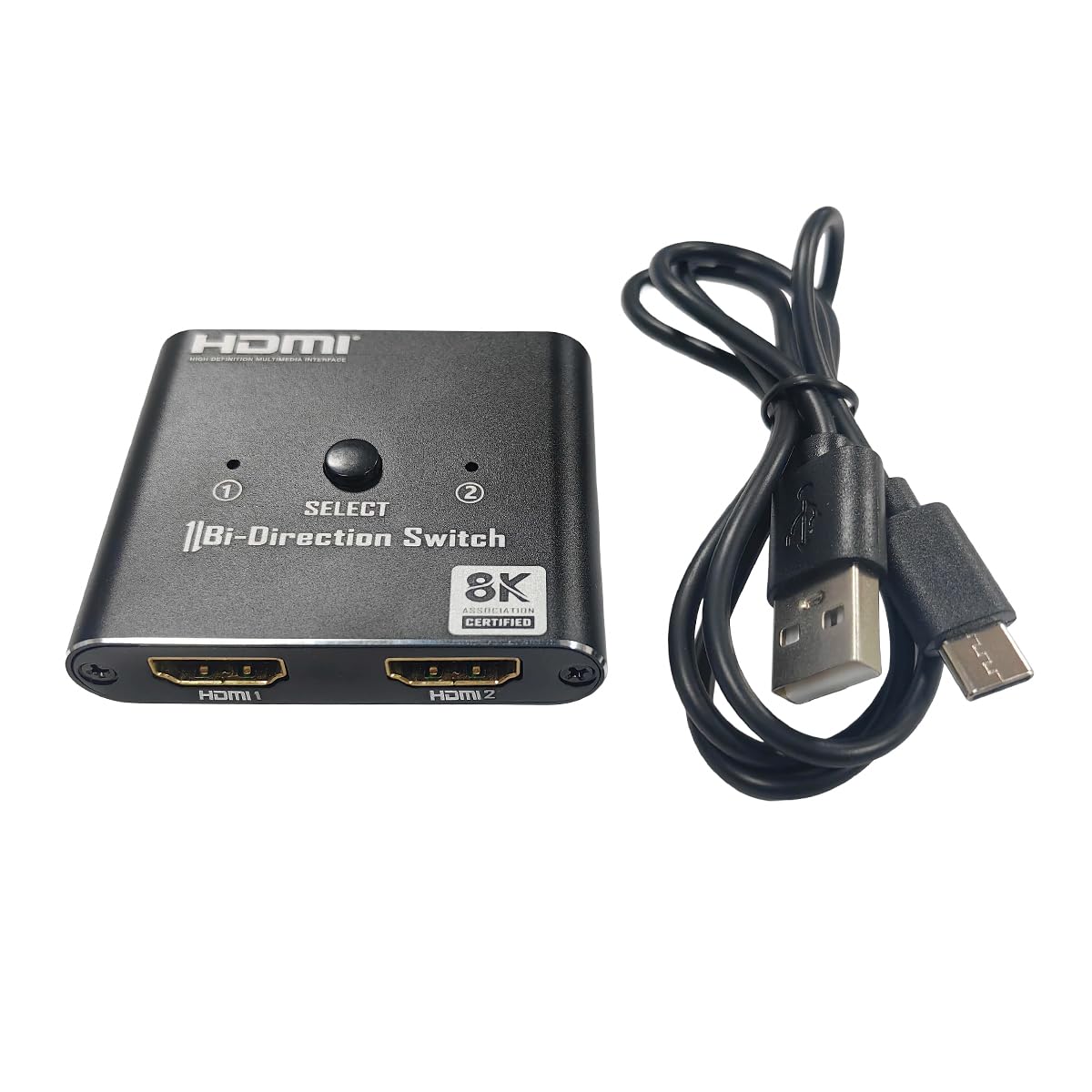MAXTRACK Dwukierunkowy rozdzielacz HDMI 8K - CS39L, rozdzielacz HDMI i przełącznik HDMI, 2 w 1 out lub 1 in2out, 8K 60 Hz, 4K @ 120 Hz, kompatybilny z PS5, Xbox, streaming Box, projektorem, TV