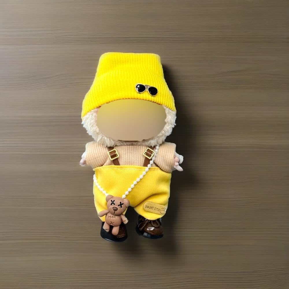 Clothes for 17 cm Dolls - 6 Set Clothes for LABUBU Dolls, Premium Stylish Outfit with Accessories for Play & Display(No Doll (SET3)