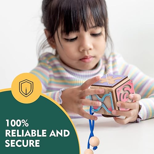 Miniatura 5 de Timo Toys Increíblemente educativo cubo ocupado cubo de actividad juguetes sensoriales de madera tablero ocupado juguetes para niños juguetes para