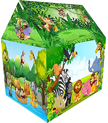 Prisha Apparels Kid’s Play Tent House/Light Weight, Water Proof Kids Play Tent House for 13 Year Old Girls and Boys (Jungle Safari)