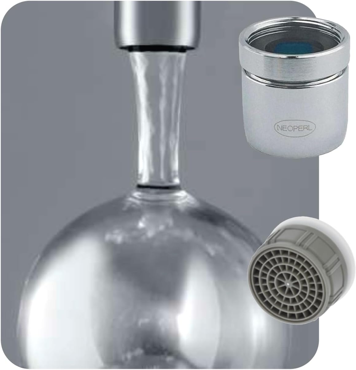 Neoperl Chicago Economy FLow 1.5 GPM Faucet Standard Aerator Female 13/16-24 Threads Regular Junior WaterSense Clear & Aerated Softflo Stream (Laminar Regular 1.5)