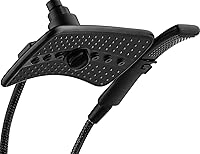 Vista 1 de BRIGHT SHOWERS Cabezal de ducha de alta presión con mano, cabezal de ducha doble de bronce aceitado con rociador de lluvia, ducha de mano