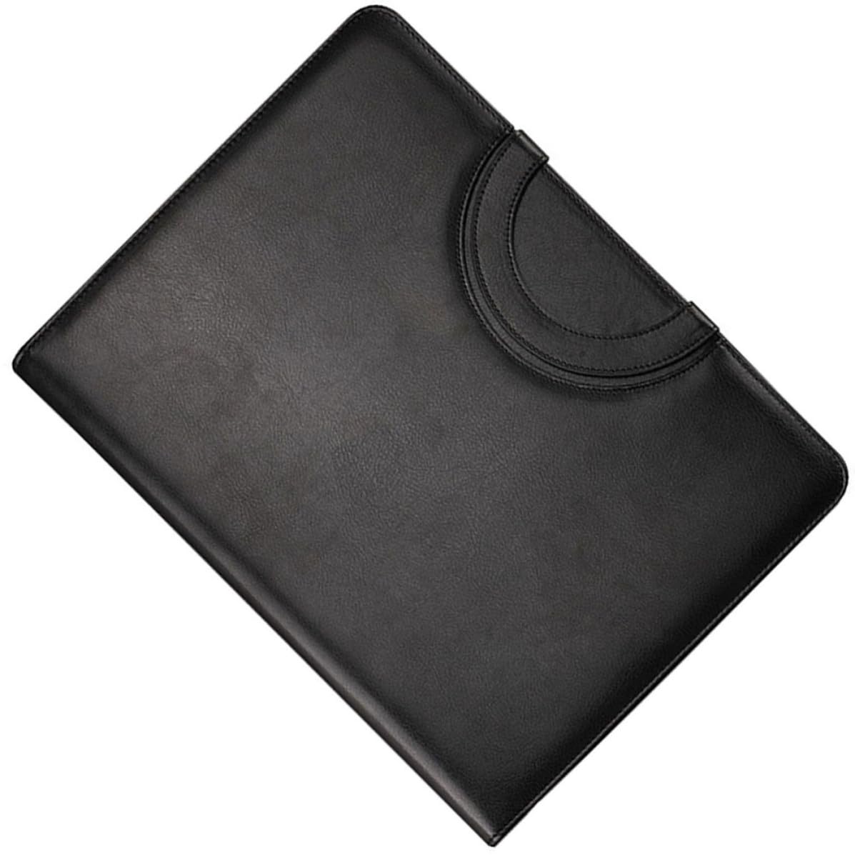 Elegante Schwarze Business Konferenzmappe aus Pu mit Reißverschluss und Mehreren Fächern Stilvoll und Leicht zu Tragen für Büro und Meetings