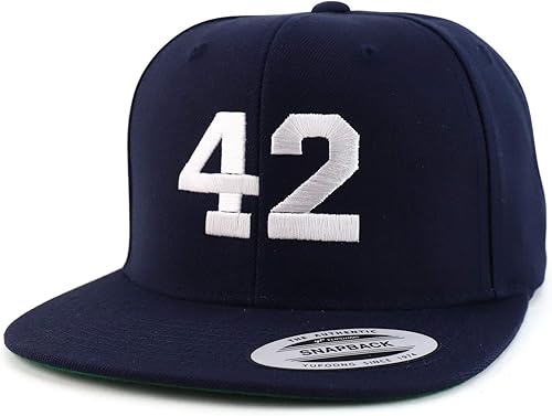 Moda Ropa Tienda Número 42 Hilo Blanco Bordado Bill Snapback Gorra De Béisbol