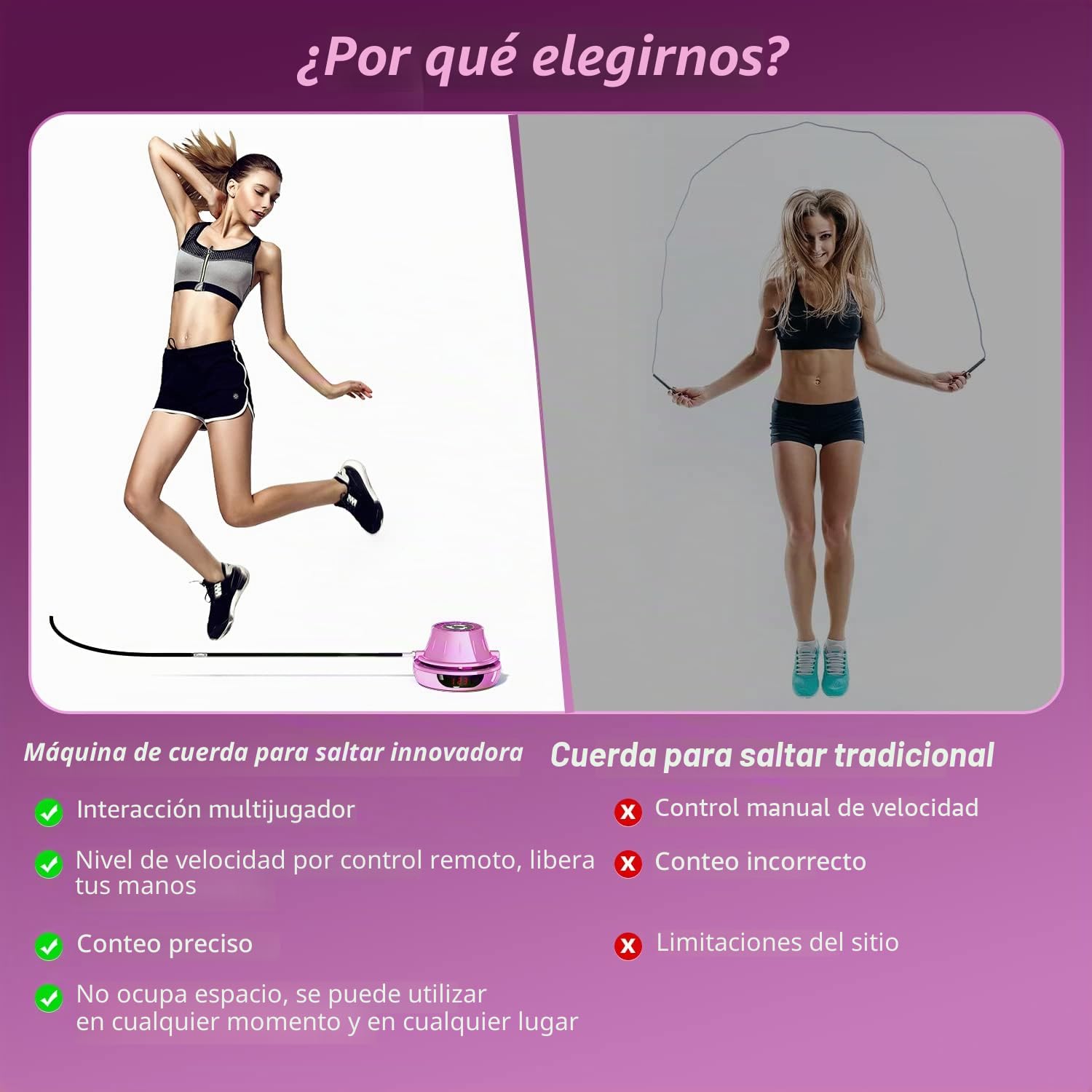 LEJIEYIN Cuerda de Saltar Recargable Cuerda de Saltar Entrenamiento con Multi Usuarios juntos Ajustable 1-10 Nivel de Velocidad con Mando a Distancia Máquina de Saltar Cuerda Contador Adecuado para Mujeres/Hombres/Niños......