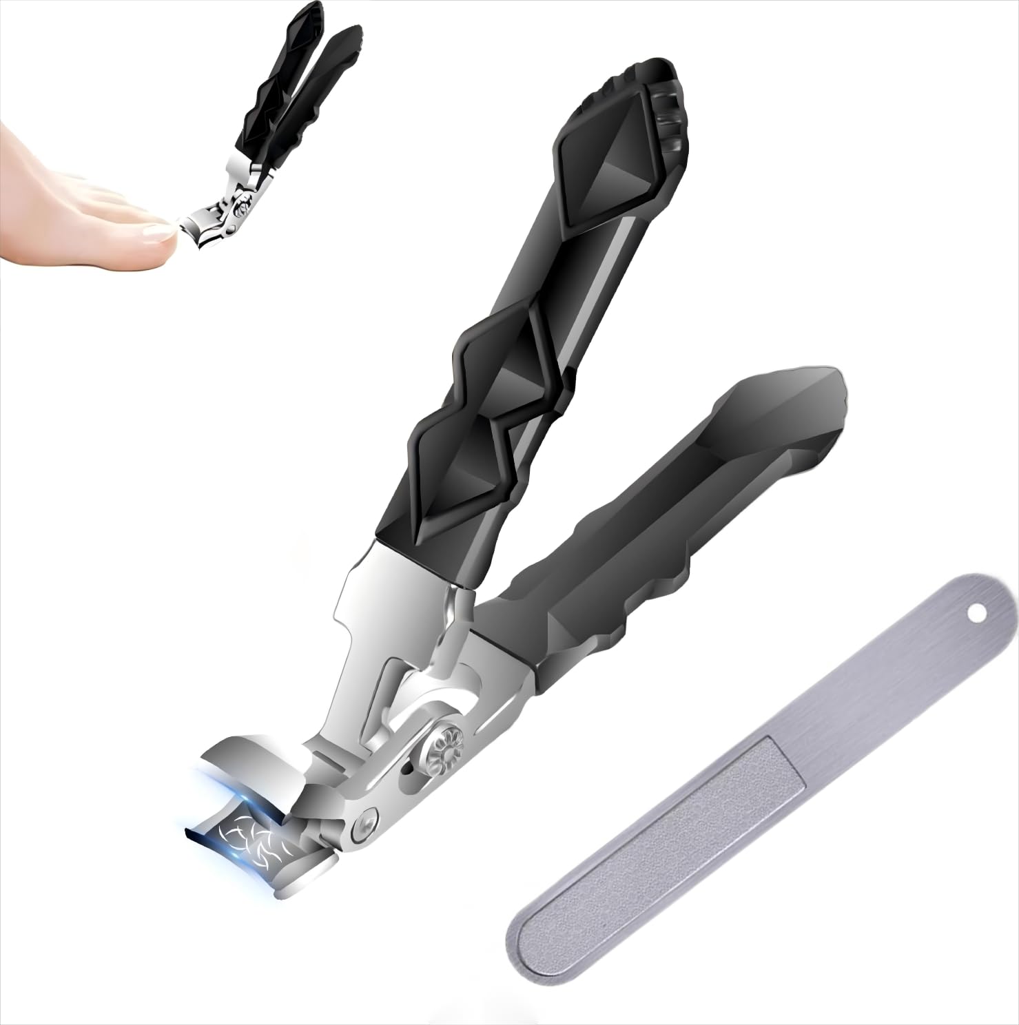Toe Nail Clippers for Thick Toenails for Seniors Long Handled Toenail Clippers Wide Jaw Opening Large Toe Clippers