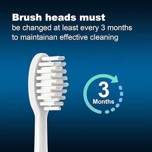 Miniatura 5 de Cabezales de repuesto para cepillos de dientes, paquete de 10 unidades compatibles con cepillo de dientes eléctrico TAO Clean, color blanco