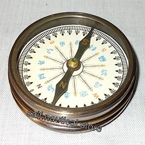 Handmade Nautical Brass Poem Marine Compass Vintage Maritime Reproduction Item