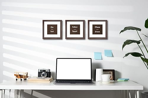 Vista 65 de Juego de 6 portarretratos de 5 x 7 con cristal real para fotos de 4 x 6 con paspartú o 5 x 7 sin paspartú, para pared o mesa, marcos de fotos