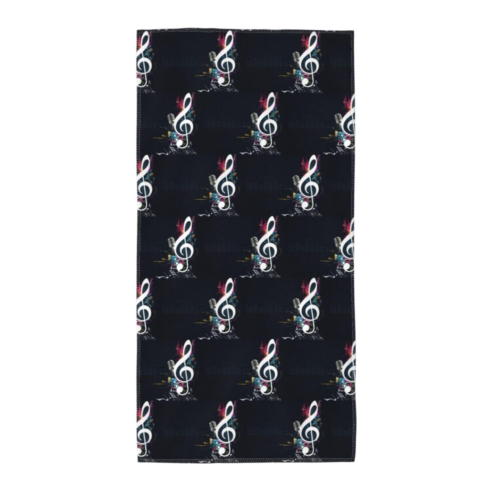 WYCZHY Music Notes Printed Quick Dry Beach Towel For Camping Travel Vacation