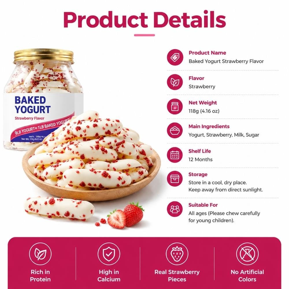 Pieczone chipsy jogurtowe o smaku żurawinowym 118g puszka