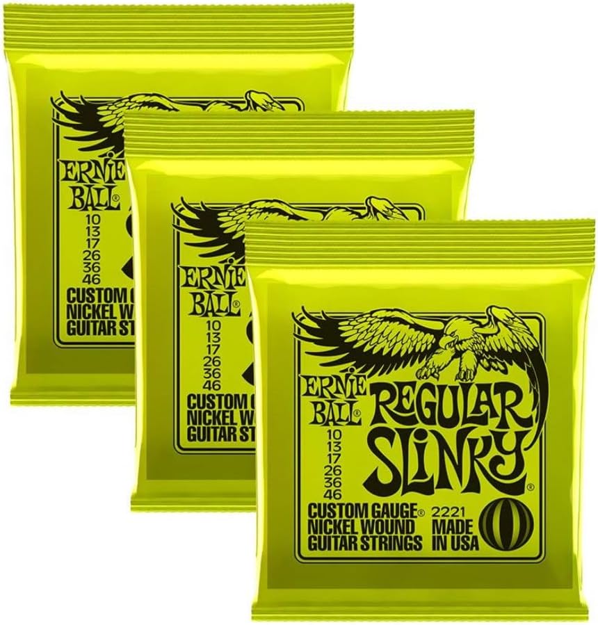 2221 Regular Slinky Electric Guitar Strings (10-46), 3 Packs