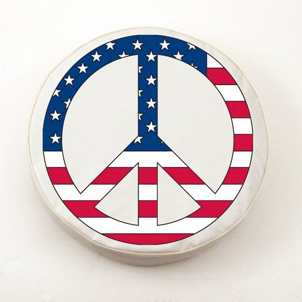Holland Bar Stool Co. 27 x 8 USA Peace Sign Tire Cover by The