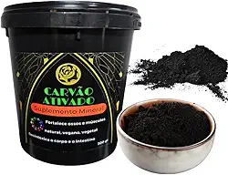 Carvão Vegetal Ativado em Pó para Detox Corporal, Máscara Facial, Pele