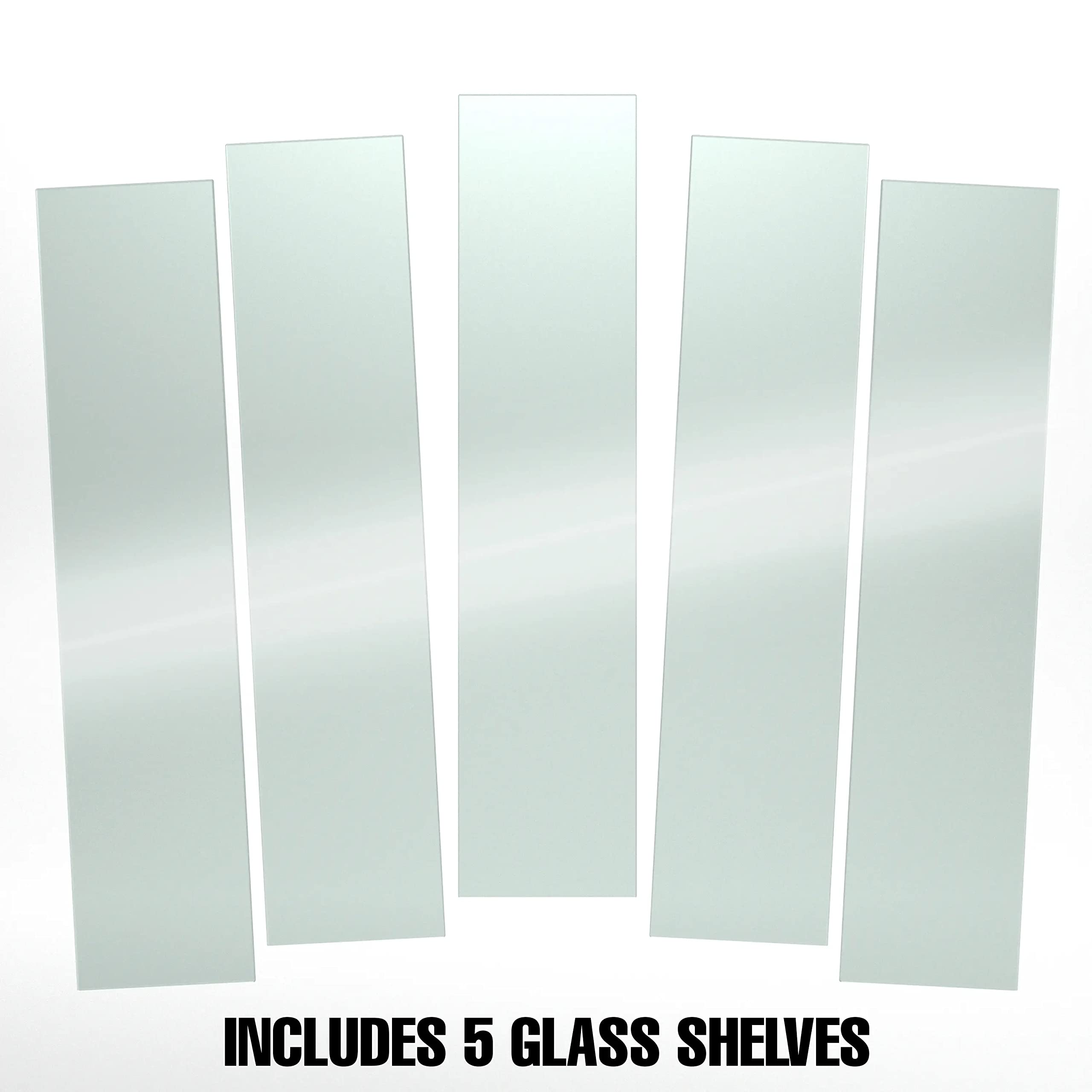 Snapklik.com : Tempered Glass Shelves, 8 X 36, 3/16 Thick, Clear