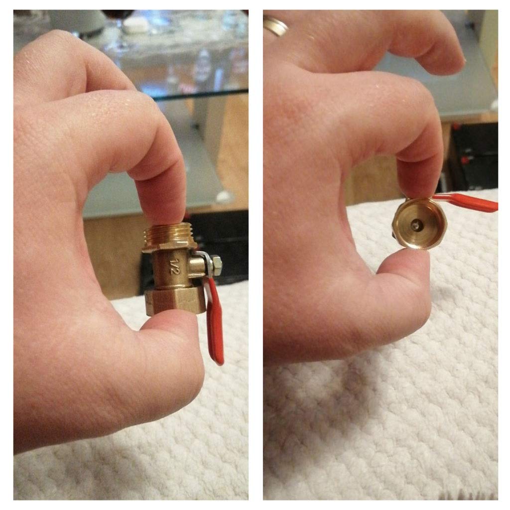 Raccordo filettato in ottone per tubo di collegamento Valvola a T a tre vie, valvola a sfera a vie, 1 valvola a sfera in ottone, 1/8" 1/4" 3/8" 1/2" Mini raccordo idraulico con valvola a sfera di inte