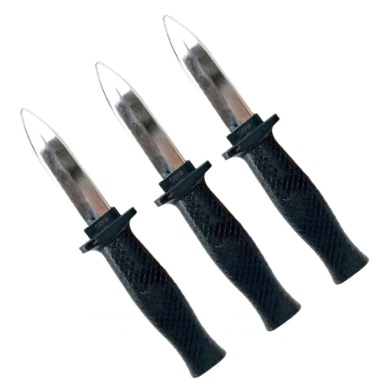 Cooplay 4pcs Retractable Fake Knife Toy Realistic Plastic Prop Dagger Sliver Blade Black Handle Weapon Funny for Halloween Christmas Party Cosplay Prank Joke Gadget Gag