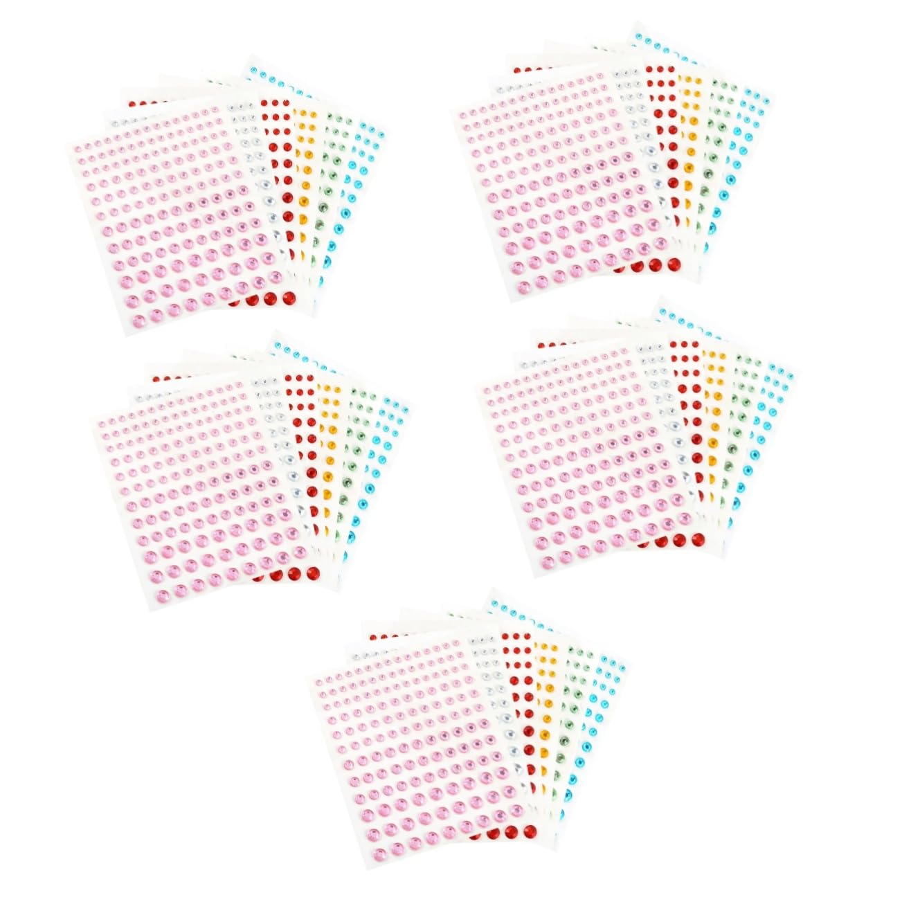 FRCOLOR 30 Hojas gemas de cara de sirena joyería de la cara pegatinas joyas diamantes de imitación autoadhesivos gemas pegajosas constituir pedrería decoración de la cara Acrílico