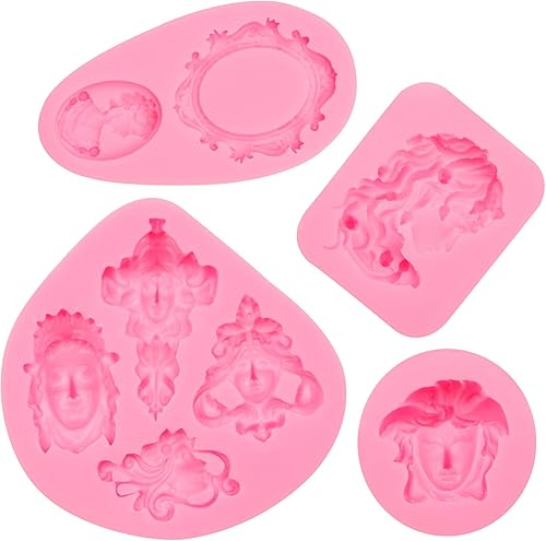 Miniatura 9 de Medusa - Moldes de silicona, marco de fotos de camafeo vintage, molde de chocolate, mitología griega, cabeza de diosa, moldes de fondant para