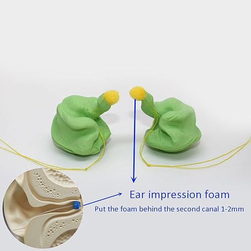 Miniatura 4 de (50 unidslote) Almohadillas de impresión de oído Tapones para los oídos Toma de espuma (L0.413x0.354 in)