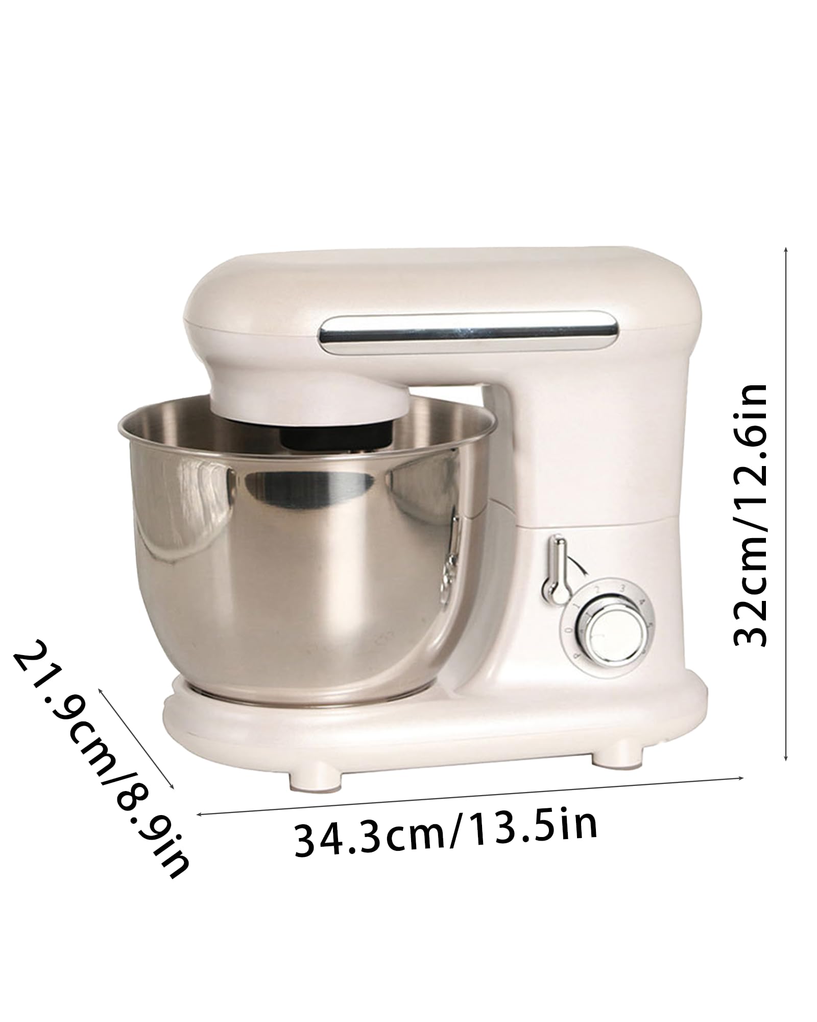 3,5L Impastatrice Da Banco, Robot Da Cucina Elettrico 1000W con Regolazione A 6 Velocità, Gancio Per Impasto & Frusta Per Uova & Paletta Mescolatrice, Macchina Per Torte Per impastare la pasta