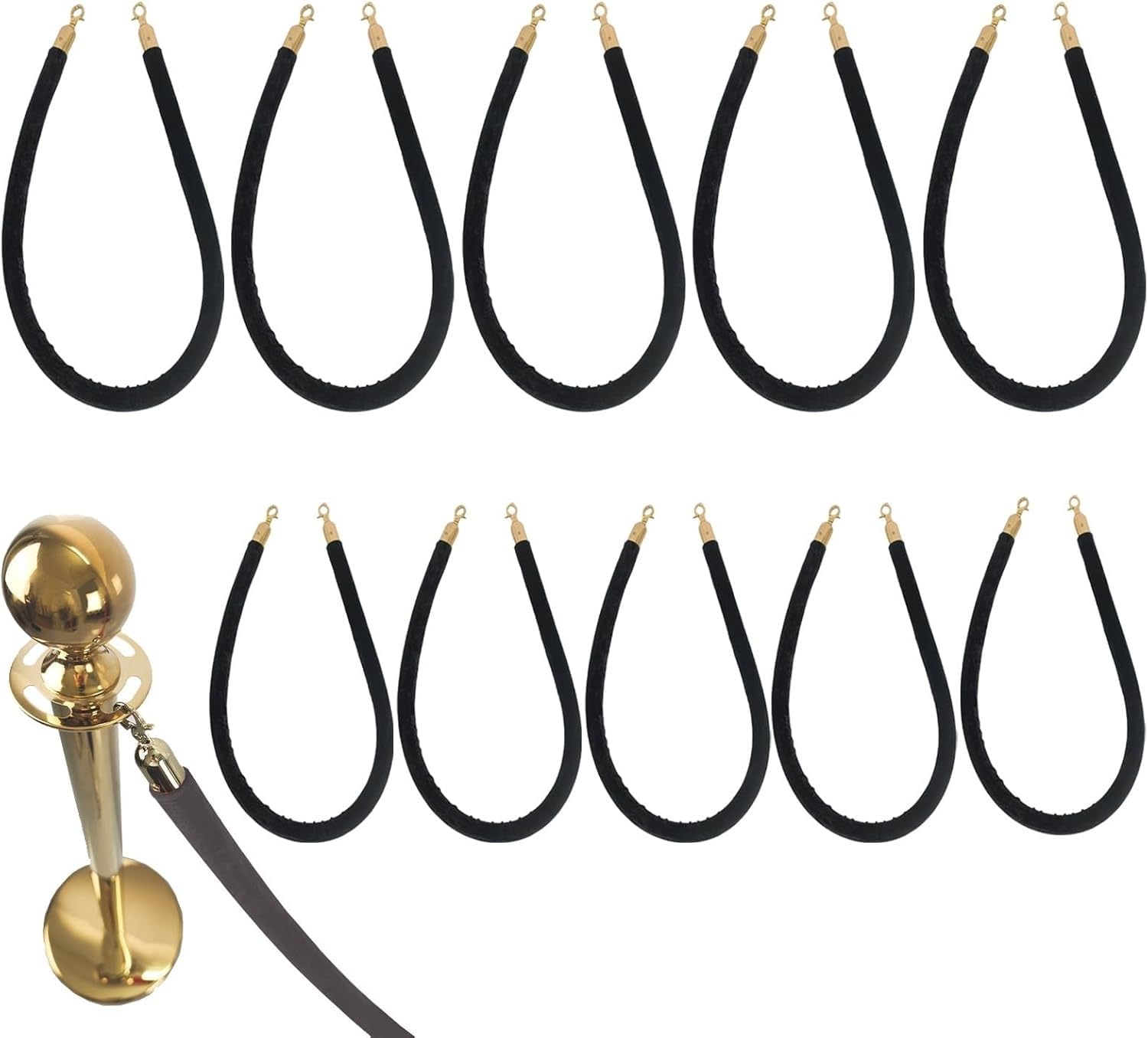 GJMSSMY Velvet Corded Divider with Gold Hooks - Stylish Portable Home Theater Accessory for Cinema Room nization Perfect Divider for Movie Lovers & Home Entertainment Setup